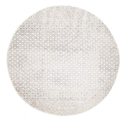 Nile Grey diamond distressed round rug