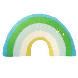 Blabla Knitted Pillow Rainbow Blue