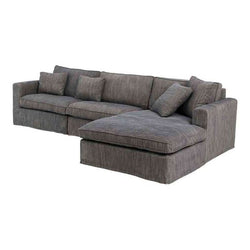 Huxley 3 Seater Chaise RHF Charcoal Weave