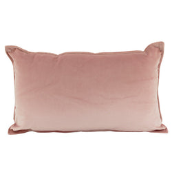 Parker Velvet Lumbar Cushion in Pink