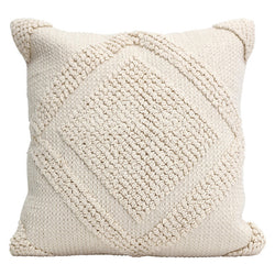 Beige Textured Tranquil Cotton Cushion