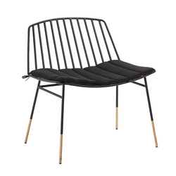 Black Rashi Metal Outdoor Chair