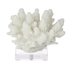 Coral Resin Sculpture on Stand