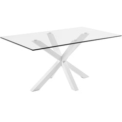 Clear & White Halvor Dining Table
