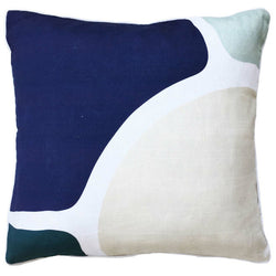 Eclipse Cotton-Blend Cushion in Blue