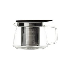 T2 Teaset Glass Black Teapot Medium