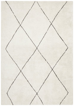 Ivory & Charcoal Super Soft Moroccan-Style Rug