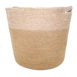 Jute Baskets in Natural & White Stitch (Set of 3)