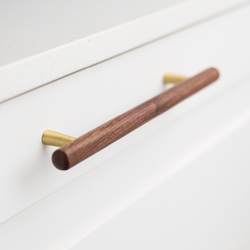 Door handles - wood and brass (L7763_BRASS)