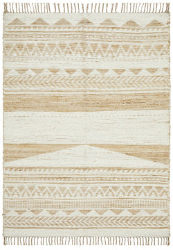 White Michihoaca Flat Weave Jute & Cotton Rug