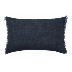 Fringed Burton Rectangular Linen Cushion