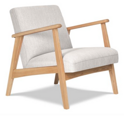 Den Fabric Armchair, Oak Frame