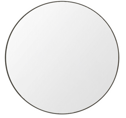 Flynn Round Mirror in Black (100cm)