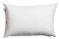 100% Pure Linen White Standard Pillowcase