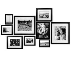Black Timber Photo Frames