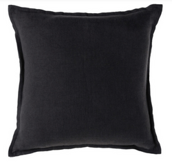 Naples Linen Cushion in Black