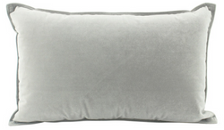 Parker Velvet Lumbar Cushion in Grey