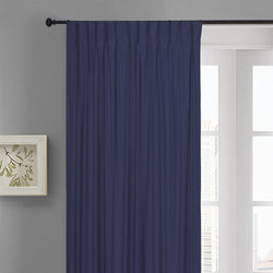 Navy Albany Pinch Pleat Blockout Curtains (Set of 2)