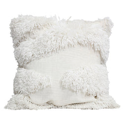 White Dusk Cotton-Blend Cushion