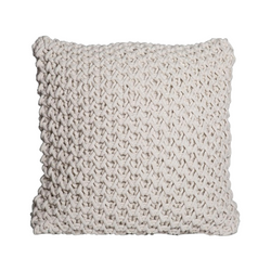 Zara Knitted Cushion in Ivory