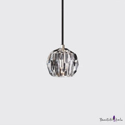 Chrome Crystal Hanging Pendant with Adjustable Hanging Chain - 220V