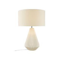 Belle Tall 2 Light Table Lamp in White