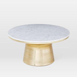 Marble Topped Pedestal Coffee Table