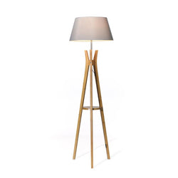 Luce Tripod Floor Lamp with White Shade
