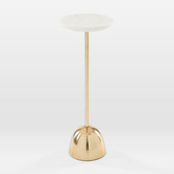 Marble + Brass Drink Table - Round