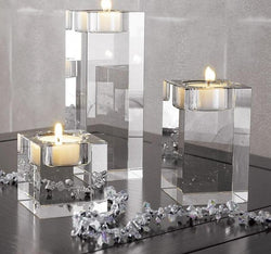 Ultimate 3 Piece Set of Crystal Candle Holders