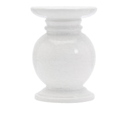Salton White Ceramic Candleholder in Medium