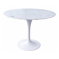 Tulip 90cm Round Marble Dining Table