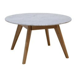 Oia White Marble Coffee Table (90cm)